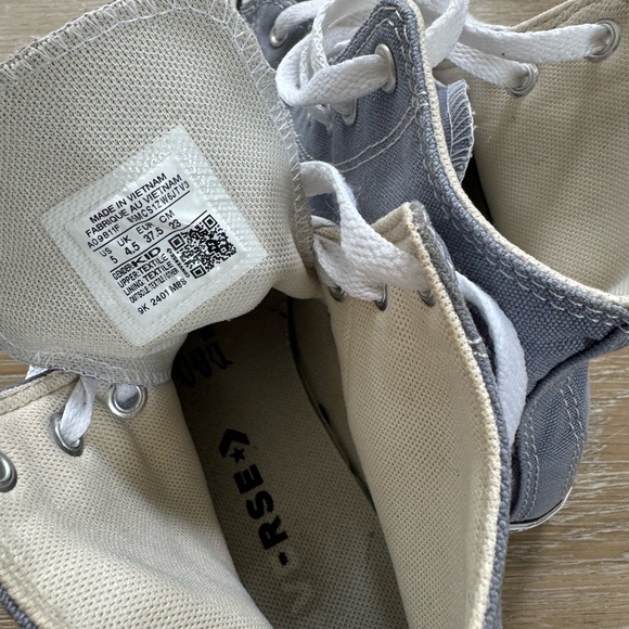 Converse girls blue colored platform hi-tops sneakers shoes size 5 kids youth - Picture 6 of 7